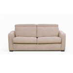 Canap� convertible couchage 140x190cm en tissu beige