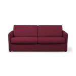 Canap� convertible express 3 places en tissu bordeaux - 140x190cm