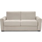 Canap� convertible express 3 places en velours cr�me