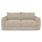 Canap� convertible express 3 places en velours gaufr� beige