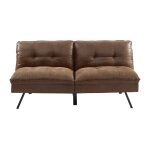 Canapé convertible microfibre 3 places marron Canapé convertible microfibre 3 places marron