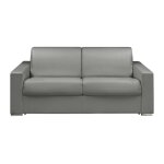 Canapé convertible simili cuir 3 places gris Canapé convertible simili cuir 3 places gris