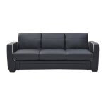 Canap� convertible simili cuir 3 places noir