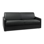 Canap� convertible simili cuir 4 places noir