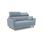 Canap convertible avec ttires rglables 180 cm bleu