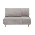 Canap� convertible velours 2 places gris clair