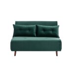 Canap� convertible velours 2 places vert sapin