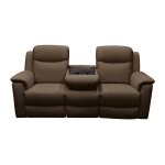 Canap� cuir 3 places marron