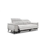 Canapé droit 3 places avec 2 relax électriques tissu beige clair Canapé droit 3 places avec 2 relax électriques tissu beige clair