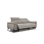 Canapé droit 3 places avec 2 relax électriques tissu taupe Canapé droit 3 places avec 2 relax électriques tissu taupe