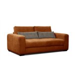 Canapé droit 3 places tissu orange Canapé droit 3 places tissu orange
