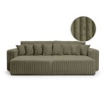Canap droit 4 places double mridienne velours ctel pais vert