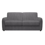 Canapé droit convertible 3 places en tissu anthracite Canapé droit convertible 3 places en tissu anthracite