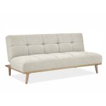 Canapé droit convertible 3 places en tissu beige Canapé droit convertible 3 places en tissu beige