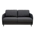 Canapé droit convertible 3 places en tissu gris anthracite Canapé droit convertible 3 places en tissu gris anthracite