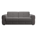 Canap� droit convertible 3 places en tissu gris fonc�