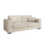 Canap� droit fixe 3 places en tissu - beige