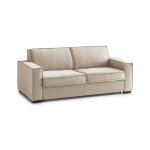 Canapé fixe 3 places en tissu beige 180x95 cm Canapé fixe 3 places en tissu beige 180x95 cm