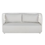 Canap de jardin 2 / 3 places en fibre polyolfine gris perl et corde blanche