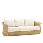 Canap de jardin 3 places en rotin synthtique 225x83x73cm