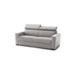 Canapé lit 3 places en tissu gris 220x95 cm Canapé lit 3 places en tissu gris 220x95 cm