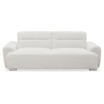 Canap� - lit clic - clac 3 places confort lucille tissu bouclette cr�me