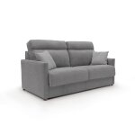 Canap lit convertible en tissu impermable 156 cm gris