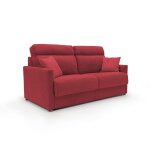 Canap lit convertible en tissu impermable 156 cm rouge