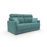 Canap lit convertible en tissu impermable 156 cm vert ptrole