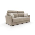 Canap lit convertible en tissu impermable 176 cm beige