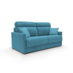 Canap lit convertible en tissu impermable 176 cm bleu ciel