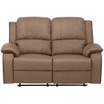 Canap microfibre 2 places taupe