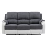 Canapé microfibre 3 places gris, blanc Canapé microfibre 3 places gris, blanc