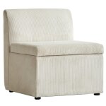 Canap modulable 1 place en velours ctel beige