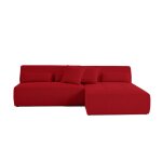 Canapé modulable 4 places angle réversible en tissu mailles 3d rouge Canapé modulable 4 places angle réversible en tissu mailles 3d rouge