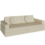 Canap� modulable de jeu 8 pi�ces avec fonction de couchage beige
