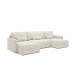 Canap panoramique convertible 4 places bois de pin blanc