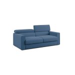 Canap avec pouf amovible 188 cm bleu ciel