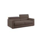 Canap avec pouf amovible 188 cm brun