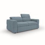 Canap avec pouf amovible 193 cm bleu pastel
