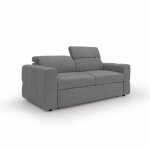 Canap avec pouf amovible 193 cm gris