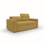 Canap avec pouf amovible 193 cm jaune