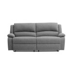 Canapé relax manuel 3 places avec 2 assises xxl en tissu - gris Canapé relax manuel 3 places avec 2 assises xxl en tissu - gris