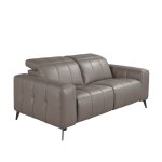 Canap de relaxation 2 places en cuir gris