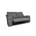 Canap de relaxation lectrique 2 places en tissu - gris