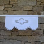 Cantonnire avec broderie sur filet 60x27 cm