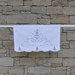 Cantonnire avec broderie sur filet 60x31 cm