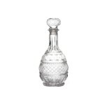 Carafe  whisky en verre taill - 12x12x27cm