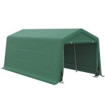 Carport 6x3m acier galvanis et pe haute densit vert