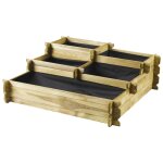 Carr potager 5 compartiments 187 litres en bois trait beige